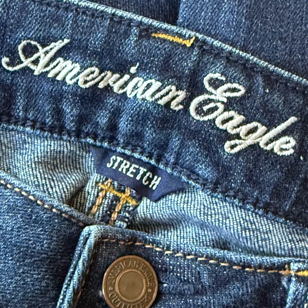 American Eagle Outfitters Women's Dark Blue Skinny Jeans - Picture 2 of 5